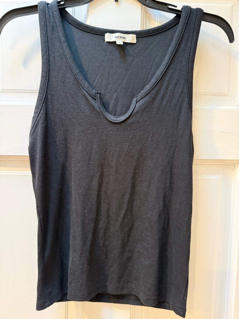 Joah Brown Black Ribbed Crewneck tank